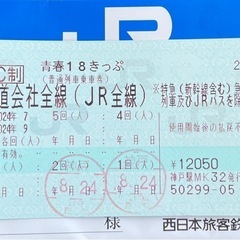 青春18きっぷ　3回分