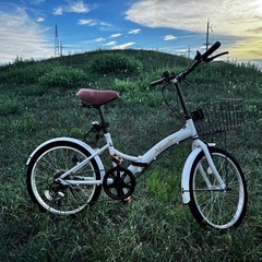 【決まりました】THREE STONE 折りたたみ自転車 20インチ　ホワイトの画像