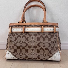 ☆COACH☆コーチハンドバッグシグネチャー 通勤 通学 ママバッグの画像