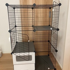 猫用ケージ　トイレ付き　新品
