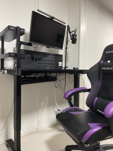 ゲーミングモニター 電動昇降式デスク マイク ミキサー