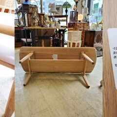 シギヤマ家具 天然木 センターテーブル リビングテーブル コーヒーテーブル カフェスタイル 検) 大川家具 ホワイトオーク 無垢材 北欧スタイル◆幅120㎝×奥行45㎝×高さ40㎝◆近隣配送無料 買取帝国 朝霞店 ヤ出の画像