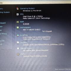 第8世代 NEC Versapro 12.5インチモバイルノート 訳ありの画像