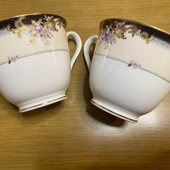 日本製 yamato deluxe porcelain ティーカップ 2客セットの画像