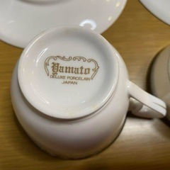 日本製 yamato deluxe porcelain ティーカップ 2客セットの画像