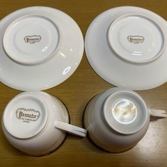日本製 yamato deluxe porcelain ティーカップ 2客セットの画像