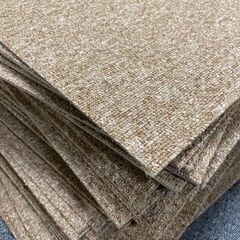 タイルカーペット ライトブラウン 50cm x 50cm 47枚セットの画像