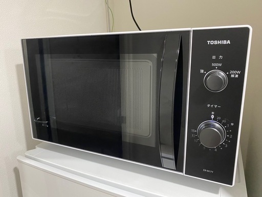 東芝 TOSHIBA 単機能レンジ フラットタイプ 横開き 17L ホワイト ER-M17Y（W）