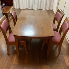 値下げ【中古家具】ダイニングセット5点一式