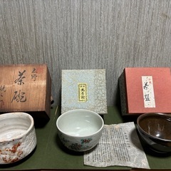 お値段交渉承ります　茶器8点　抹茶茶碗　天目茶碗　画像３(本文中④⑤)珍品⁈ 面白い景色　茶道具　未使用ですが自宅保管の画像
