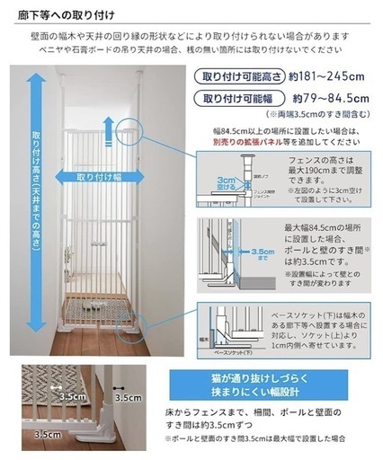 猫、子供の柵