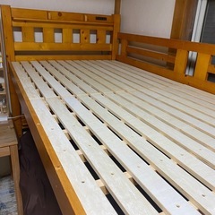 2段ベット　木製　
ハシゴなしの画像