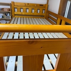2段ベット　木製　
ハシゴなしの画像