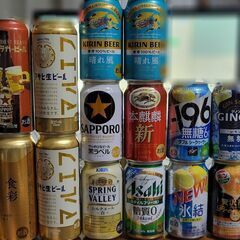 缶ビール8本の他、発泡酒とチューハイの計14本