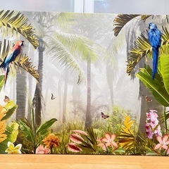 大型IKEAキャンバス地　飾り絵