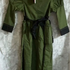 [ReliBeauty] 洋館メイド キッズ コスプレ ハロウィーン 仮装 子供 女の子 メイド服 プリンセス ドレス ワンピース コスチューム クリスマス 誕生日 プレゼント レース付 カチューシャ セット グリーン ブラック 150 の画像