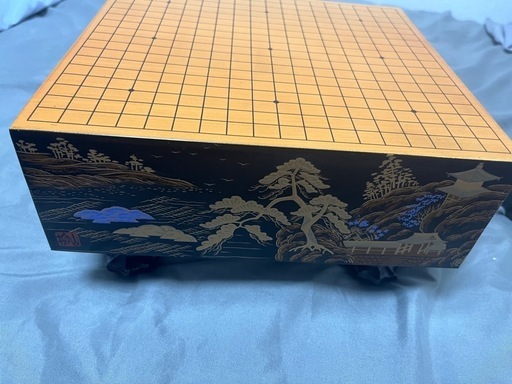 お取引中」漆芸碁盤 柳山作 囲碁 漆 蒔絵