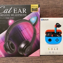 ワイヤレスイヤホン　ワイヤレスヘッドフォン　新品セット