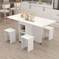 ✨新品✨収納可能　ダイニングテーブル　チェア　ホワイト　モダン　...