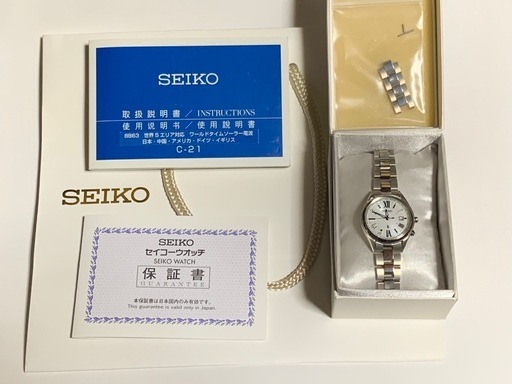 SEIKO ルキア 腕時計 電波ソーラー 10気圧防水 チタン
