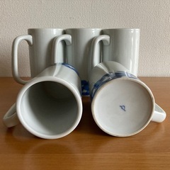 深川製磁　ビール
ジョッキ　5脚　オールド深川の画像