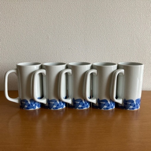 深川製磁　ビール
ジョッキ　5脚　オールド深川
