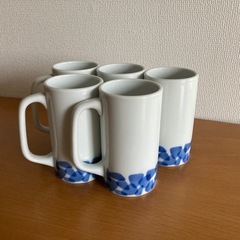 深川製磁　ビール
ジョッキ　5脚　オールド深川の画像