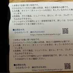 9月1日まで‼️ひらパープール入場券の画像