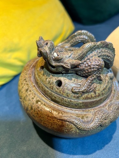 やちむん　龍　香炉　新品未使用２８年前