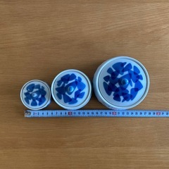 深川製磁　蓋付きポット大中小セット　有田焼の画像