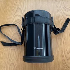 新品 水洗いのみ 象印 ステンレスランチジャー お弁当 大盛りサイズ 魔法瓶 1.2合の画像