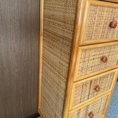 【美品】ラタンチェスト　即日お渡し可能の画像