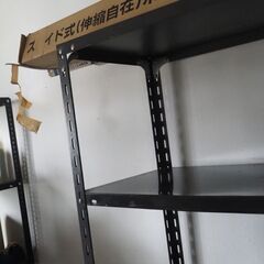 スチール棚、アイアン、グレー、８８x４６x１８０，５段棚の画像