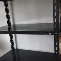 スチール棚、アイアン、グレー、８８x４６x１８０，５段棚の画像