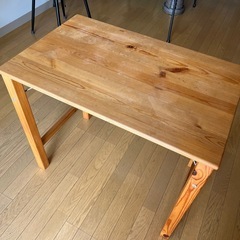 0円！
無印良品　パイン材テーブル・折りたたみ式