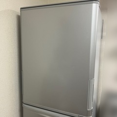 SHARP シャープ 冷蔵庫SJ-W351D-S 2017年製 両開きドアの画像