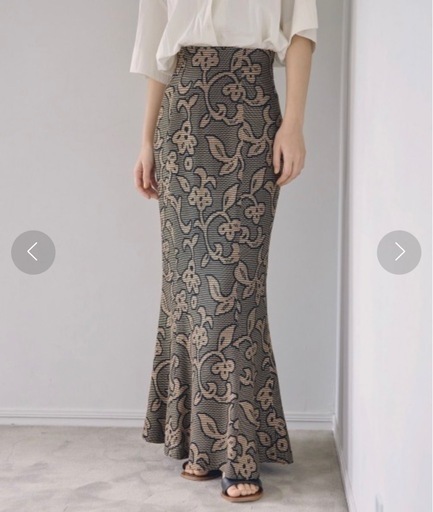 ワンピース todayful Jacquard Leaf Pencilskirt