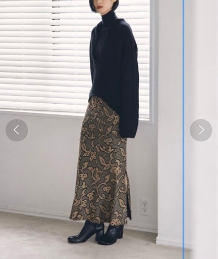 todayful Jacquard Leaf Pencilskirt