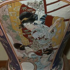 高さ120cm 大型花瓶　骨董品　変わり絵　和柄 高さ120cm 大型花瓶 骨董品 変わり絵 和柄