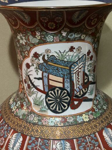 高さ120cm 大型花瓶　骨董品　変わり絵　和柄 高さ120cm 大型花瓶 骨董品 変わり絵 和柄