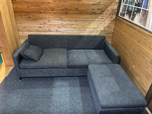 リラックスフォーム RELAX FORM 3人掛けソファー ファブリック オットマン付 幅約195cm