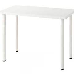 【無料出品】IKEA LINNMON リンモン / ADILS オディリス テーブル, ホワイト, の画像
