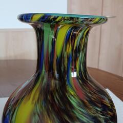 レトロ アート　カメイガラス 花瓶 花器　　ガーデニングの画像