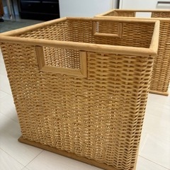 無印良品　木製ボックス2個の画像