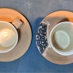 コーヒーカップ&ソーサー二脚セットの画像