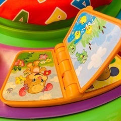 Fisher price(フィッシャープライス) バイリンガル・ジャンパルー(日本語・英語)＋転倒・衝撃防止ハチ(おまけ付)　　の画像
