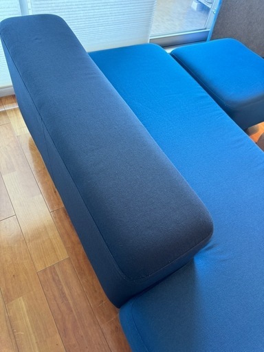 無印良品 ソファベンチ オットマン付 ネイビー
