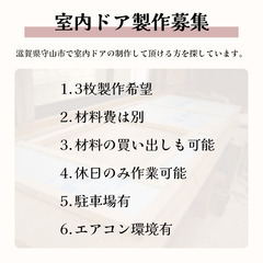 【有償】室内ドア制作3枚