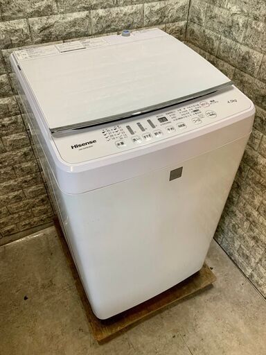 大阪送料無料★3か月保証★洗濯機★ハイセンス★2017年★4.5㎏★HW-G45E4KW★S-475