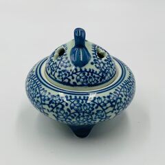 陶器 唐草文様 香炉 香道具 茶道具